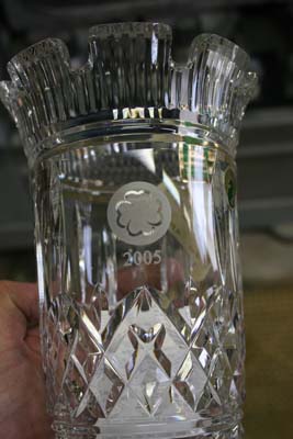 Waterford Vase with logo